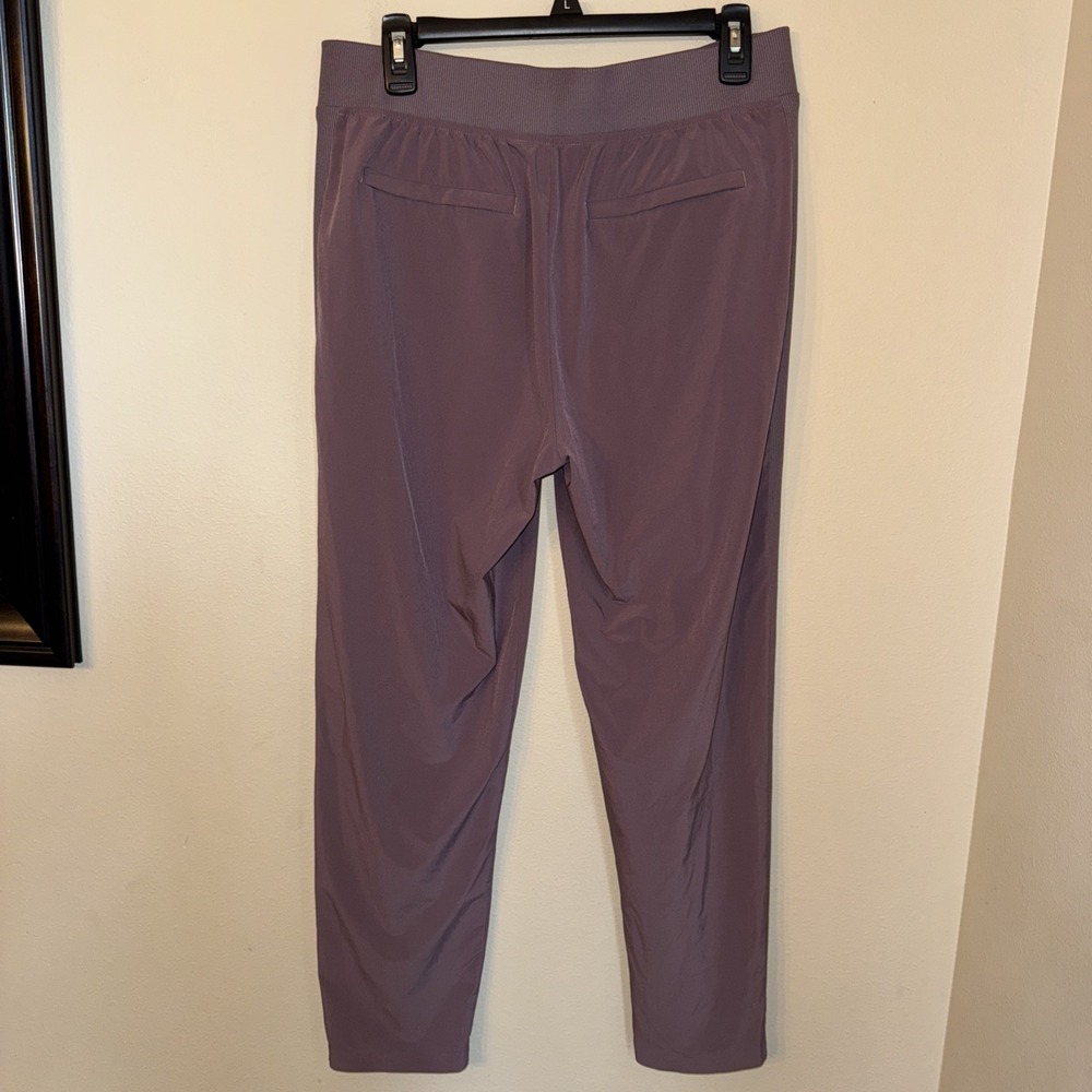 Athleta Women's 10 Brooklyn Mid Rise Ankle Pants Mauve Violet Pull On‎ Pockets - Picture 5 of 5